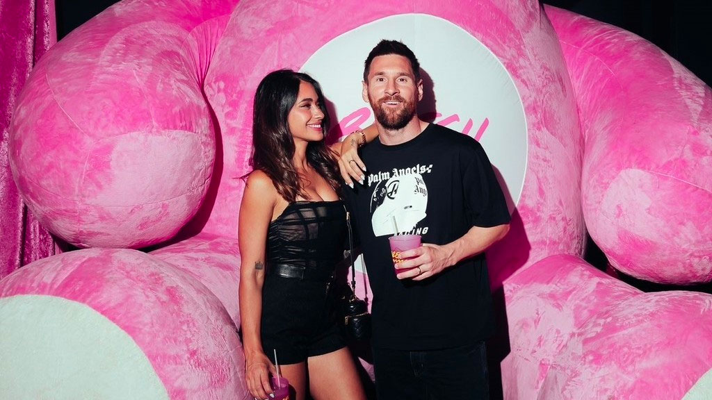 Maria Becerra, Messi y Antonela Rocuzzo juntos en la Bresh en Miami