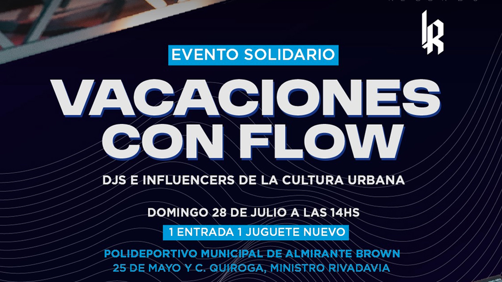 Llega “Vacaciones con Flow”: Lauty Gram, Gusty DJ, Juli Savioli y más artistas ofrecerán un show gratuito a beneficio