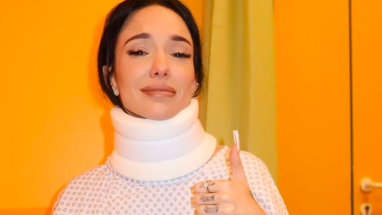 La Joaqui se lesionó durante un show en Italia y terminó con cuello ortopédico